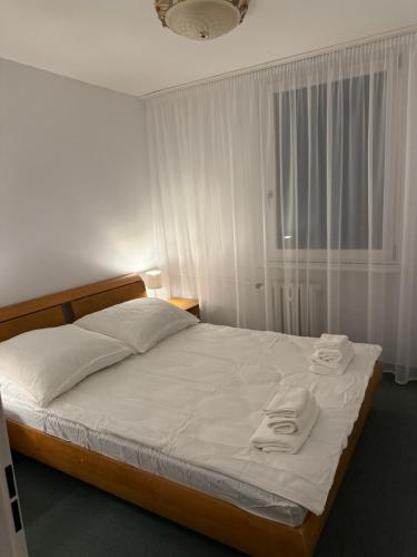 Postel nebo postele na pokoji v ubytování Dwupokojowy Apartament przy Piotrkowskiej