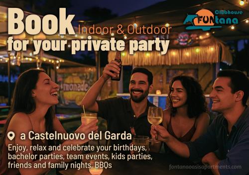 um grupo de pessoas bebendo champanhe em uma festa em Castelnuovo Workx em Castelnuovo