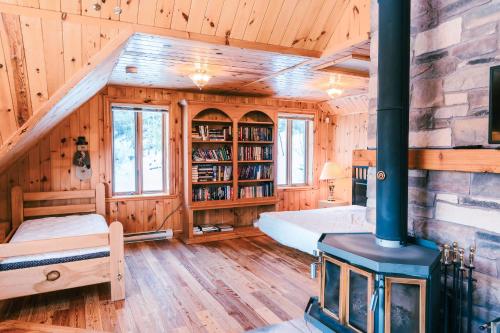 Postel nebo postele na pokoji v ubytování Loft - Ski out in Mont-Blanc