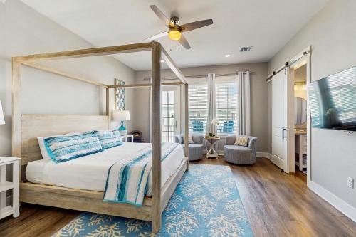 En eller flere senge i et værelse på Mila's Retreat