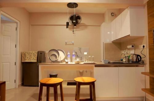 Köök või kööginurk majutusasutuses Lavender Airport suite