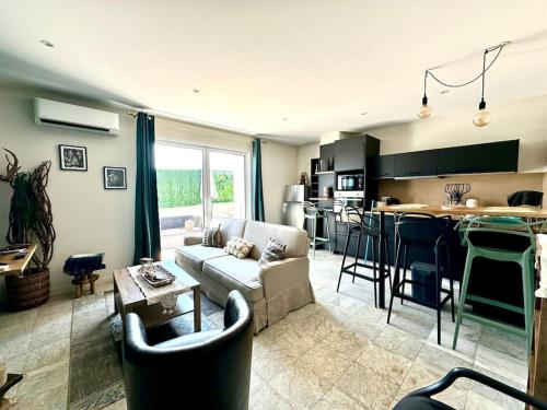 Kuchyň nebo kuchyňský kout v ubytování Appartement Ortale de Biguglia