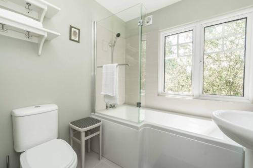 Vannituba majutusasutuses Wonderful thatched cottage in the New Forest National Park