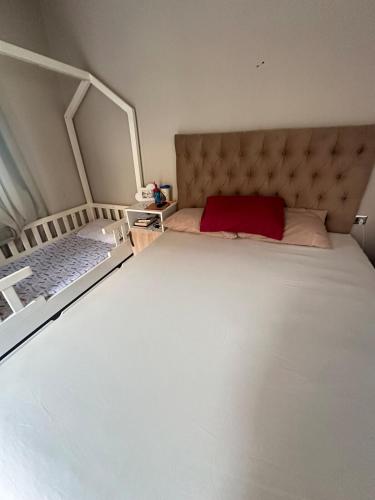 Giường trong phòng chung tại CASA con traslado incluido a la final