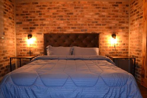 Ένα ή περισσότερα κρεβάτια σε δωμάτιο στο Cabaña Brillo de Estrella