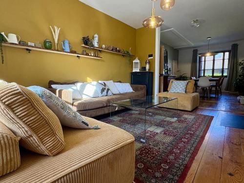 Posezení v ubytování Venez Chez Vous Parenthese du lac