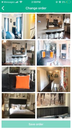 a collage of pictures of a living room at Naomi BED and BREAKFAST in Parkville