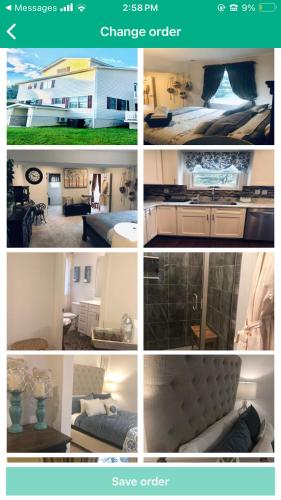 a collage of different pictures of a house at Naomi BED and BREAKFAST in Parkville