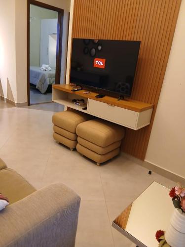 TV a/nebo společenská místnost v ubytování Coqueto y cómodo Duplex