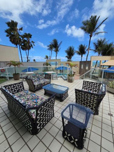 Χώρος καθιστικού στο Flat Ceaser Towers a Beira Mar