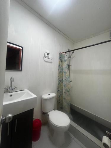 Koupelna v ubytování Departamento Privado y Moderno Javiera carrera Cerca portal mall