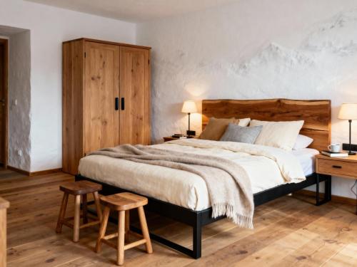 Ένα ή περισσότερα κρεβάτια σε δωμάτιο στο Apartments Waldinger Top 4