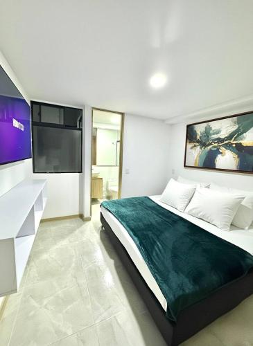 Ένα ή περισσότερα κρεβάτια σε δωμάτιο στο Luxury apartment with an excellent location