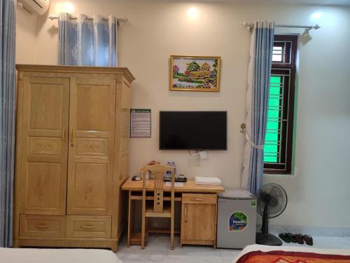 TV a/nebo společenská místnost v ubytování Hồng 68 Motel