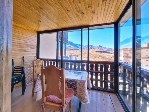 Studio lumineux 34m², Balcon, Pied des pistes, 4 pers.