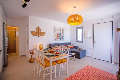 Posezení v ubytování Colors of Mykonos, Ano Mera Apartment