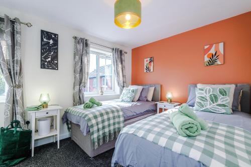 Postel nebo postele na pokoji v ubytování Long Term Stay 3 Bed 1 Bath & Parking Shropshire