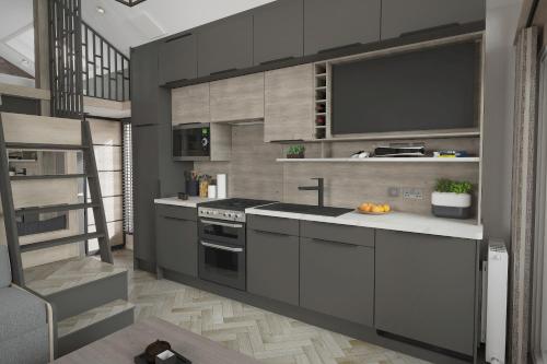 Köök või kööginurk majutusasutuses The Hideaway Pets Sleeps 6 at Thurston Manor