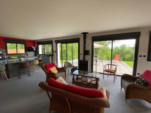 Χώρος καθιστικού στο La Comtesse