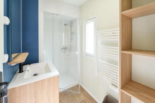 Koupelna v ubytování Chalet 3 étoiles - Piscine - ccbbhfa