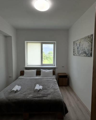 Postel nebo postele na pokoji v ubytování Агро Готель