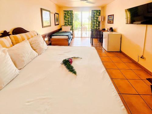 Ένα ή περισσότερα κρεβάτια σε δωμάτιο στο Studio village vacances sainte luce C6