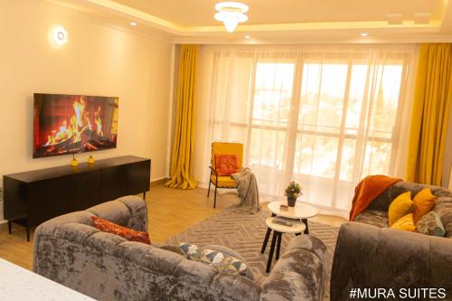 Posezení v ubytování Mura Suites