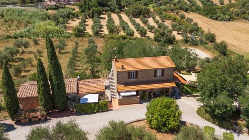 an aerial view of a house with trees at La Fontaccia 10 by VacaVilla in Montiano
