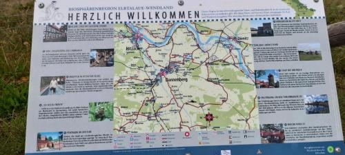 Eine Karte der Kellingley-Willuminati in der Unterkunft Ganze Wohnung in Jameln mit Garten, Grill und Terrasse - b57780 in Jameln