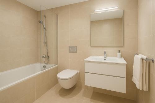 Koupelna v ubytování Gatua residence