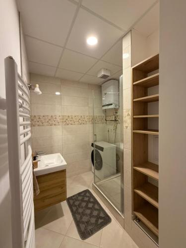 Ένα μπάνιο στο Štýlový Apartmán Zemplínska 2