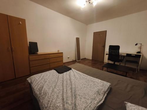 TV a/nebo společenská místnost v ubytování Double Room 17m2 with shared bathroom