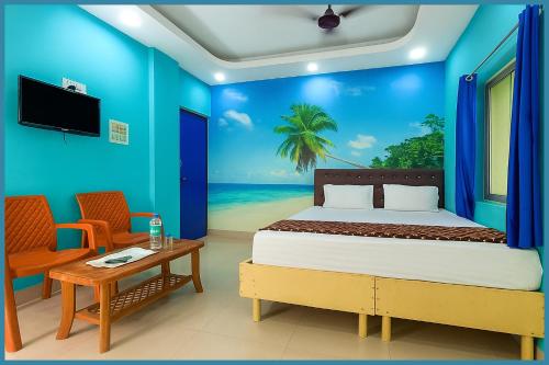 TV a/nebo společenská místnost v ubytování Baliapanda Road Arpana JK Palace Inn # Parking # Wifi - Fully Air Conditioning Room- Prime Location Best Hotel