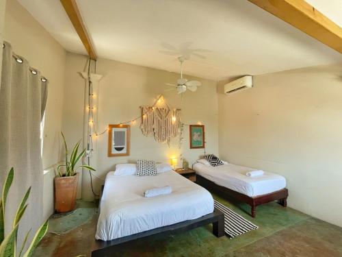 Postel nebo postele na pokoji v ubytování Pargos Ocean view apt steps from Carrizalillo