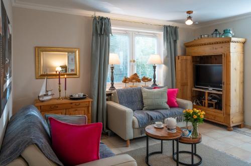 Χώρος καθιστικού στο Sylter Seestern App Wattglück