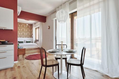 Η κουζίνα ή μικρή κουζίνα στο Design Apartment city center with free parking