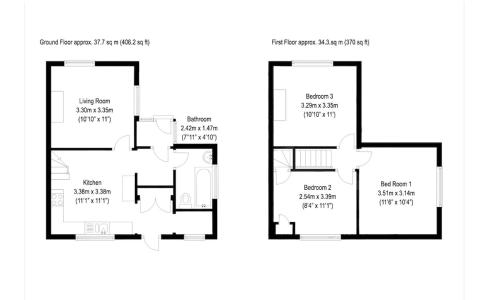 Půdorys ubytování Country Cottage