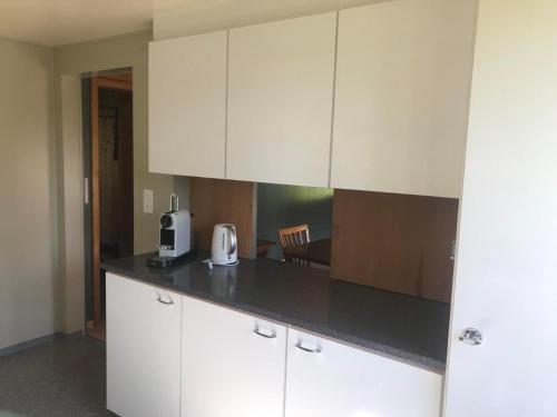 Kuchyň nebo kuchyňský kout v ubytování Soldanella