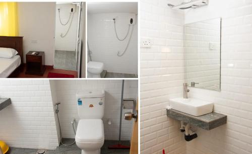 KatugastotaKandy Heritage Edge的两张带有马桶和水槽的浴室的照片