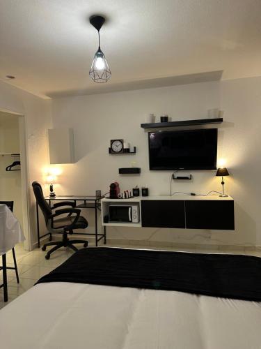 Kuchyň nebo kuchyňský kout v ubytování Studio Parlement 5 min