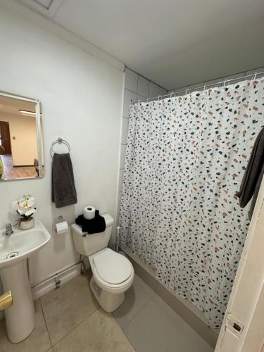 Koupelna v ubytování Angol Suite