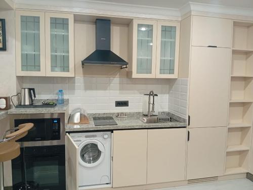 Kuchyň nebo kuchyňský kout v ubytování Nord Gate Avenue Hotel