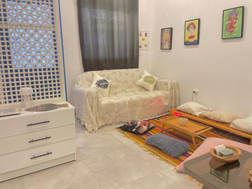 Ένα ή περισσότερα κρεβάτια σε δωμάτιο στο Blueyes