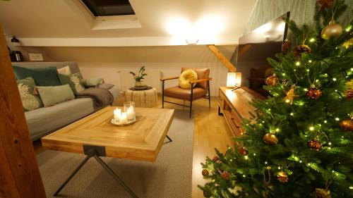 Χώρος καθιστικού στο Treetop Apartment - Zwischen Schwarzwald und Schwäbischer Alb