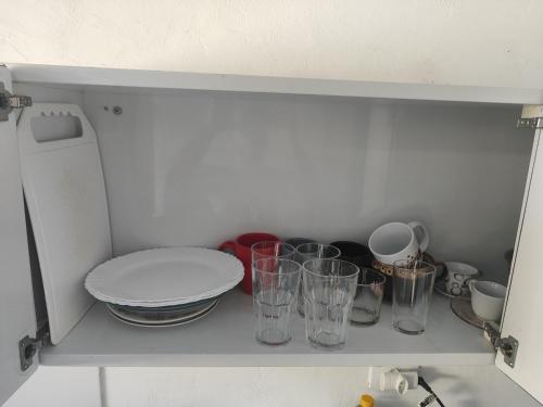 Cuisine ou kitchenette dans l'établissement Casa completa na Enseada, Guarujá