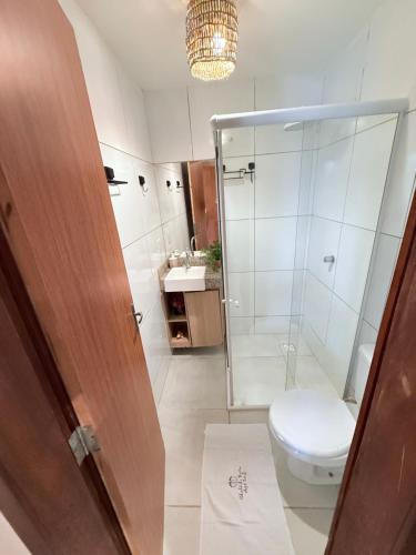 Koupelna v ubytování Chalé da Barra EG