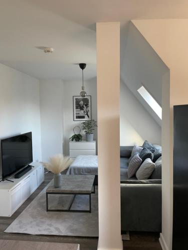 Et tv og/eller underholdning på Charming & Modern City Apartment