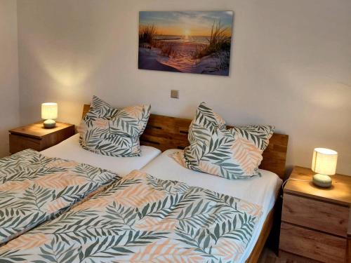 Voodi või voodid majutusasutuse Holiday Home in Birresborn with balcony toas