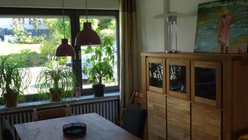 Una cama o camas en una habitación de Ferienwohnung Jakobs