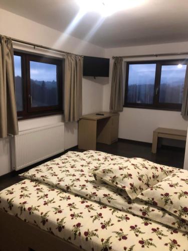 Postel nebo postele na pokoji v ubytování Pensiunea Dealul Miristei Fundata